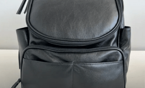 mochila maternidade couro mimomox